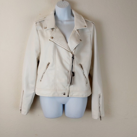 Blank NYC White Leather Moto Jacket - Picture 8 of 12